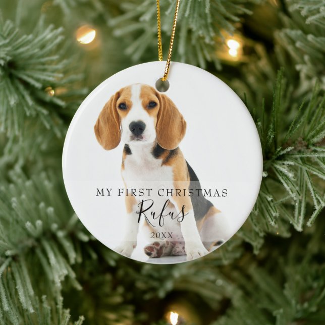 First Christmas Pet Photos Ceramic Tree Decoration (Tree)