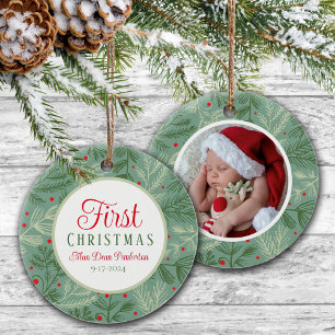 First Christmas Photo Ceramic Tree Decoration