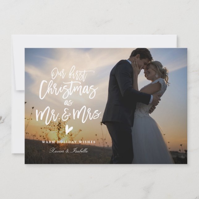 First Christmas Photo Holiday Photo Card (Front)