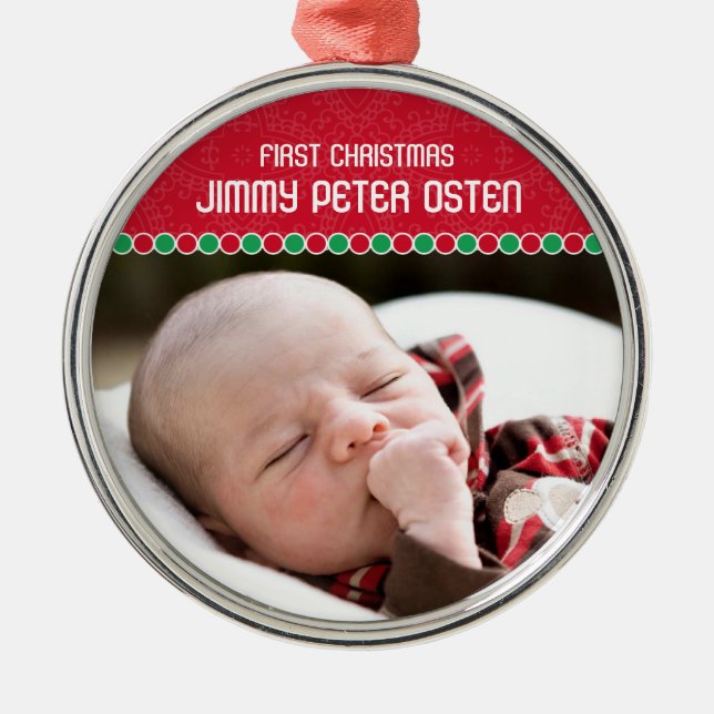 First Christmas Photo Ornament (Front)