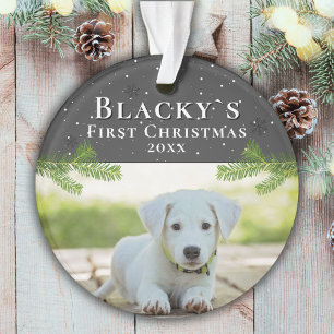 First Christmas Puppy Christmas Photo Ornament