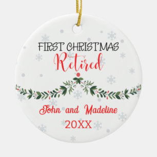 First Christmas Retired Personalised Ceramic Tree Decoration