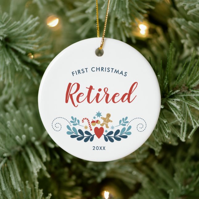 First Christmas Retired Personalised Cute Festive Ceramic Tree Decoration (Tree)