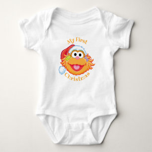 First Christmas Santa Hat Zoe Baby Bodysuit