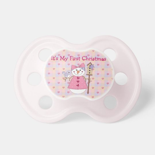 First Christmas Snowgirl Pacifier