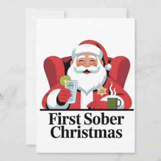 First Christmas Sober Santa Sobriety Xmas