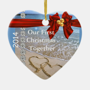 First Christmas TOGETHER BEACH 2014 ORNAMENT bling