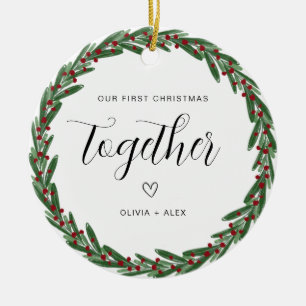 First Christmas Together Christmas Couple Gift Ceramic Tree Decoration
