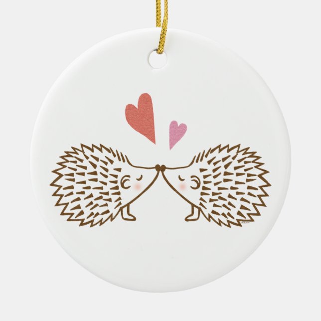 First Christmas Together Custom Hedgehog Ornament (Front)