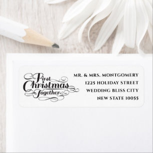 First Christmas Together Holiday Address Labels