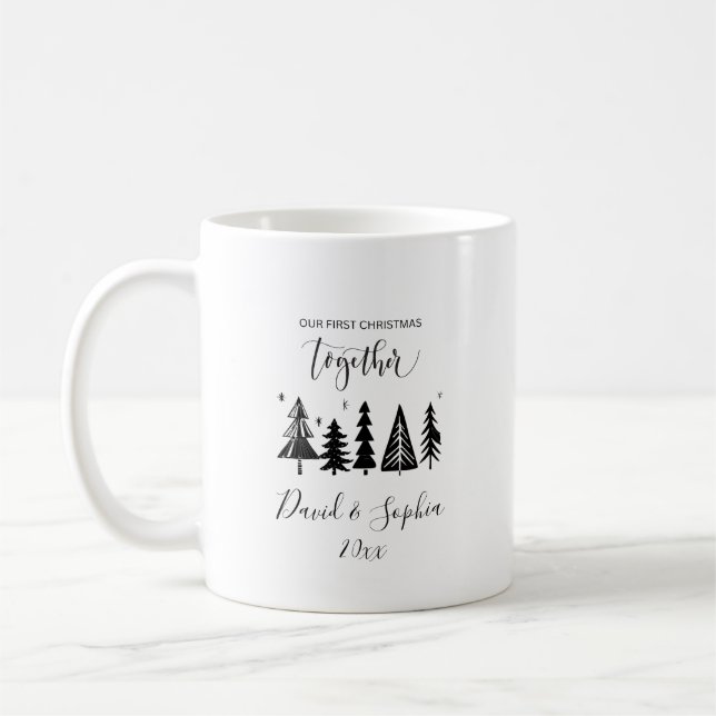 First Christmas Together Mug – Custom Names & Year (Left)