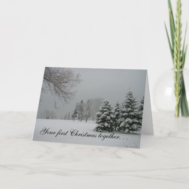 First Christmas together-Winter Landscape Holiday Card (Front)