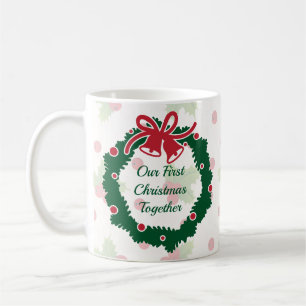 First Christmas Together Wreath and Holly Coffee Mug