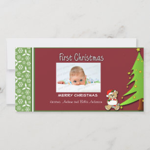 First Christmas Tree Photo Card
