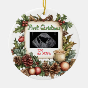 First Christmas Ultrasound Photo Keepsake Ornament