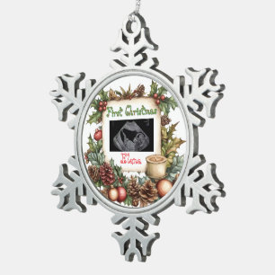 First Christmas Ultrasound Photo Keepsake Ornament