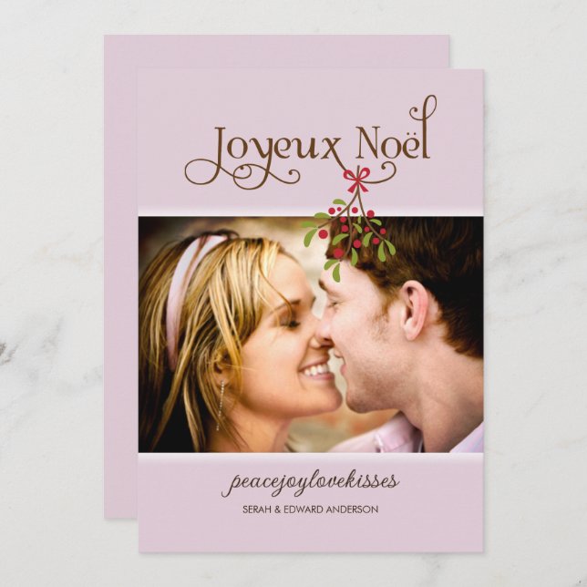 First Christmas Under the Mistletoe Holiday Photo (Front/Back)