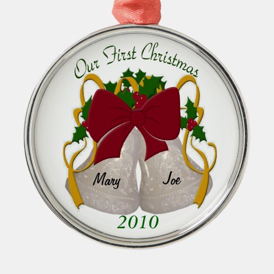 First Christmas Wedding Bells Ornament
