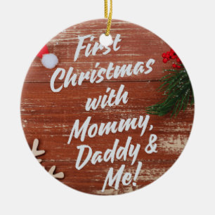 First Christmas with Mummy Daddy & Me Family Ceramic Tree Decoration