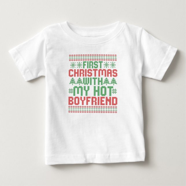 First Christmas With my Hot BoyFriend Sweater (Front)