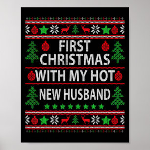 First Christmas With My Hot New Husband Xmas Coupl Poster