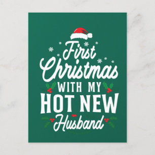 First Christmas With My Hot New Husband Xmas Gift Postcard