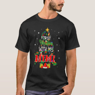 First Christmas With My Mimi Xmas Tree Light Famil T-Shirt