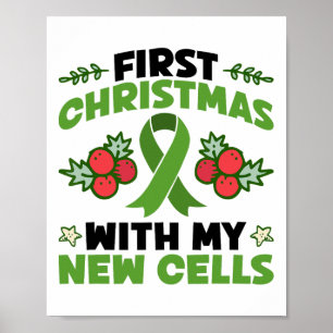 First Christmas With My New Cells - Stem Cell Chri Poster