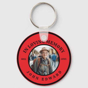 First Christmas Without You Memorial Photo Art Key Ring