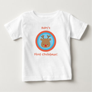 First Christmas Xmas Rudolf T Shirt