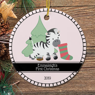 First Christmas « Zebra Ceramic Tree Decoration