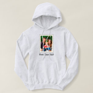 First Class Dad Best Dad Ever custom photo Hoodie