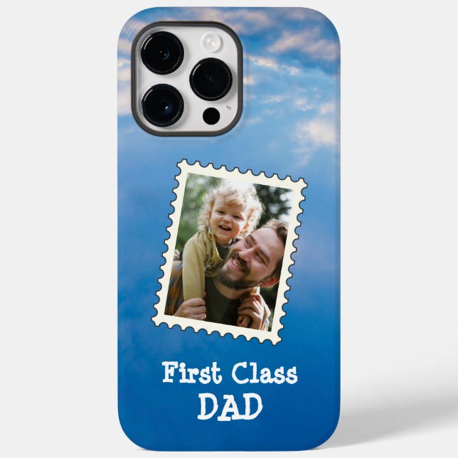 First Class DAD Best Dad Ever custom photo modern Case-Mate iPhone Case (Back)