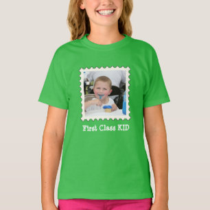FIRST CLASS KID Best Kid Ever custom square photo T-Shirt