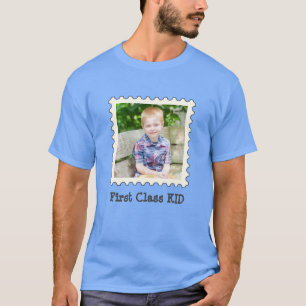 FIRST CLASS KID Best Kid Ever custom square photo T-Shirt