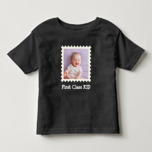 FIRST CLASS KID Best Kid Ever custom square photo  Toddler T-Shirt