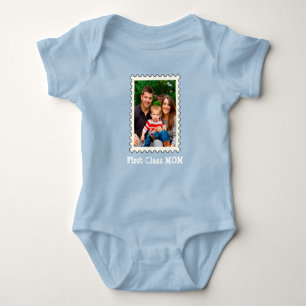 FIRST CLASS MOM Best Mum Ever custom mother photo  Baby Bodysuit