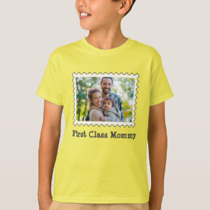 First Class Mummy Best Mum custom horizontal photo T-Shirt