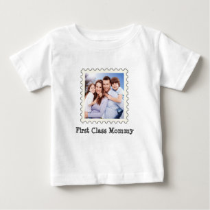 First Class Mummy Best Mum custom square photo Baby T-Shirt