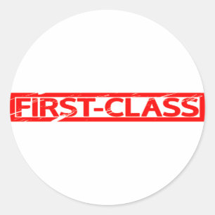 First-class Stamp Classic Round Sticker