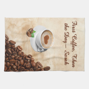 First Coffee, Then the Day – Sarah Kitchen Towel