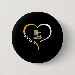 First Colonial Patriots Logo Half Heart Slogan Hs 6 Cm Round Badge