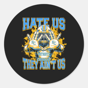 First Colonial Patriots Logo Hate Us Cause They Ai Classic Round Sticker