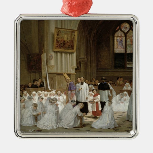 First Communion, 1867 Metal Tree Decoration (Front)