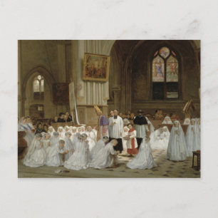 First Communion, 1867 Postcard