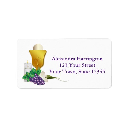 First Communion Address Label