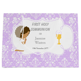 First Communion African American Thank You Large Gift Bag