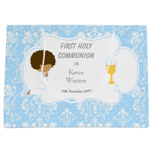First Communion African American Thank You Large Gift Bag