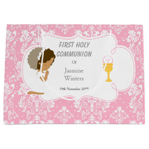 First Communion African American Thank You Large Gift Bag