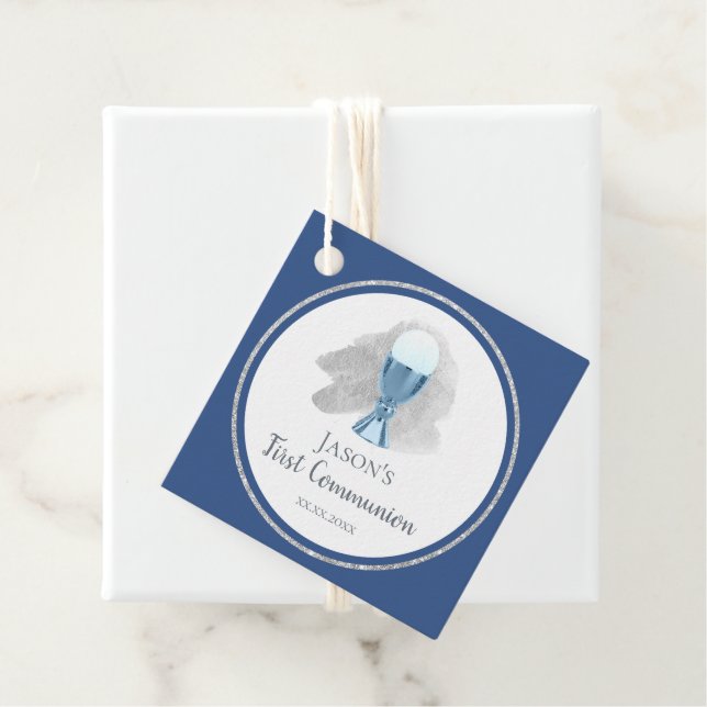 First Communion boy Favour Tags (In Situ)